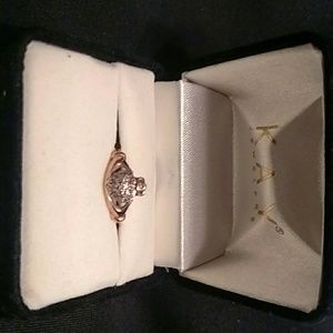 14 k rose gold ring